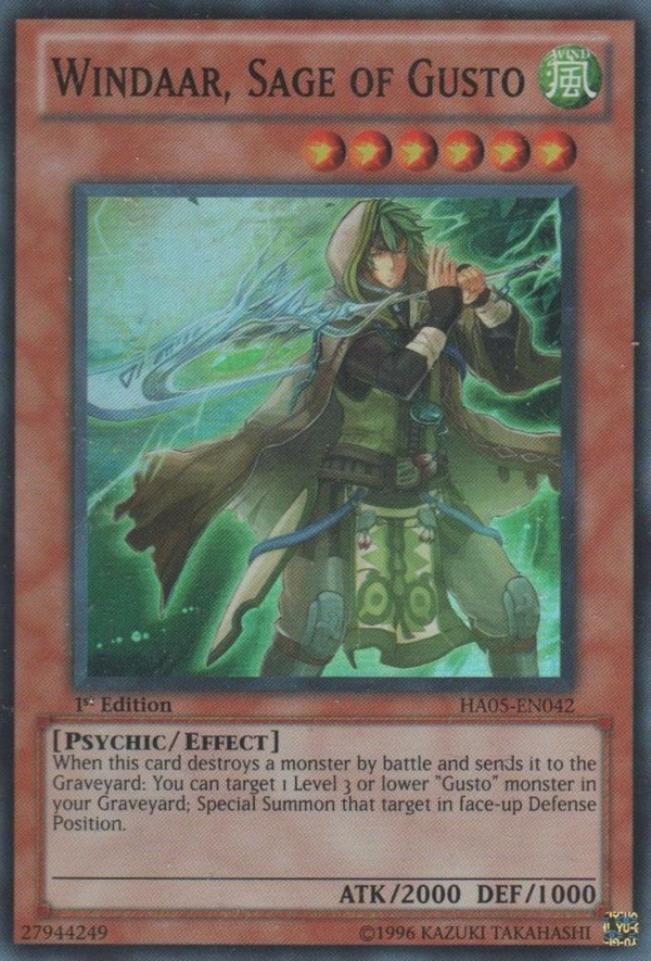 Windaar, Sage of Gusto [HA05-EN042] Super Rare Discount